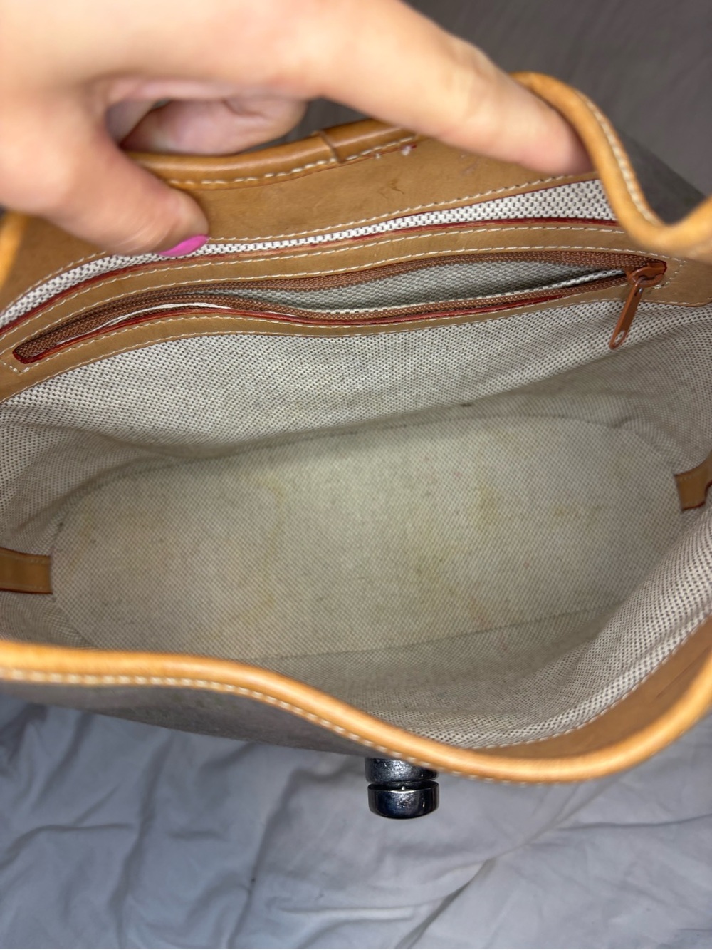 Y2K Dooney & Bourke Classic Signature Hobo Shoulder Bag. Jackie Closure - Picture 10 of 16